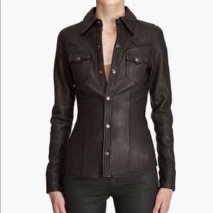 True Religion Elisa Leather Shirt / Light Jacket